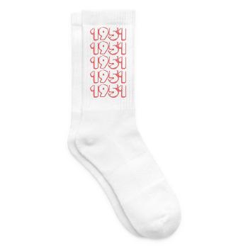 Jahrgang 1951 - Tennissocken - Weiß - Rechts