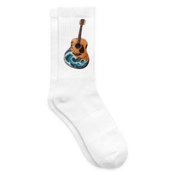 Ocean Wave Gitarre - Tennissocken - Weiß - Rechts