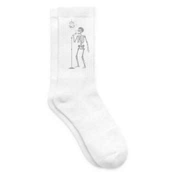 Karaoke-Skelett - Tennissocken - Weiß - Rechts