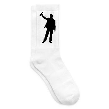 Mann beim Anstoßen Silhouette - Tennissocken - Weiß - Rechts