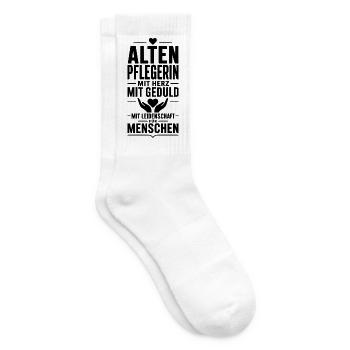 Altenpflegerin mit Herz - Tennissocken - Weiß - Rechts
