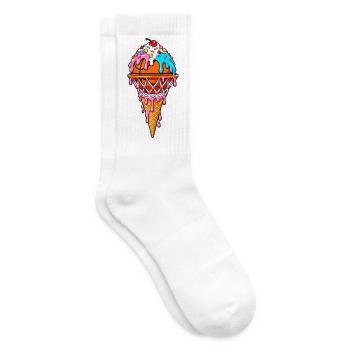 Basketball Basketballer Eiscreme - Tennissocken - Weiß - Rechts