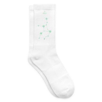 Jungfrau Sternzeichen Sternbild Pastellgrün - Tennissocken - Weiß - Rechts
