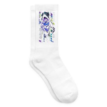 Reaper Neon-Holografieschädel – Halloween - Tennissocken - Weiß - Rechts