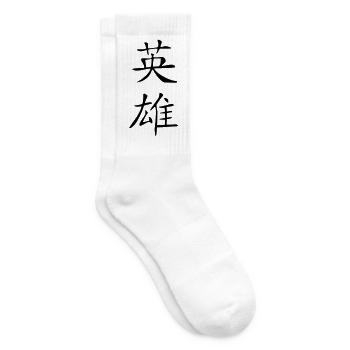 Hero Kanji - Tennis socks - white - Right