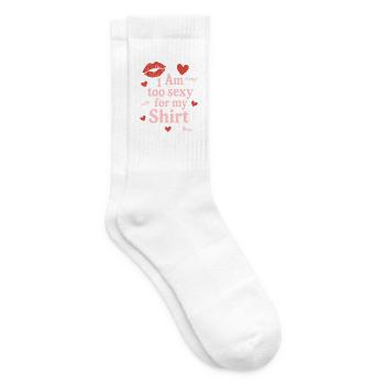 Playful confident emphasis - Tennis socks - white - Right