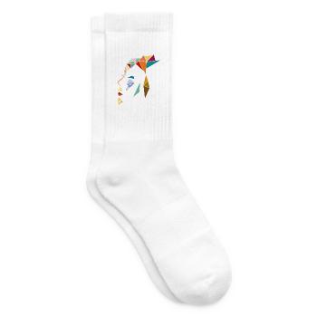 Frauengesicht - Tennissocken - Weiß - Rechts