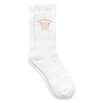 Saint Boredom Beach Club Riviera - Tennissocken - Weiß - Rechts