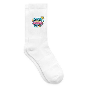 ATSEM en Mode Vacances Cadeau - Chaussettes de tennis - blanc - Droite