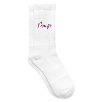 Mausi-_Valentinstag-_Jahrestag-_Beziehung_Kosen - Tennis socks - white - Right