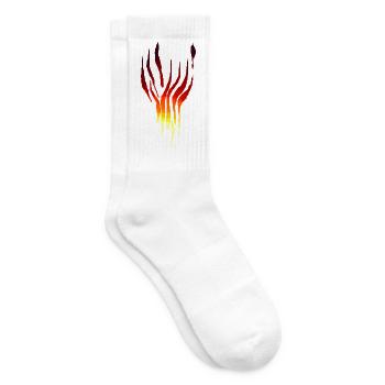 Flames Tribal - Tennis socks - white - Right