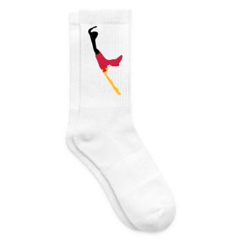 Sylt Puzzle - schwarz rot gold - Tennissocken - Weiß - Rechts