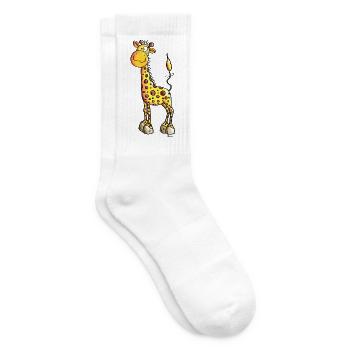 Cute Giraffe - Tennis socks - white - Right