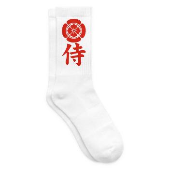 Samurai emblem of the Oda clan (red) - Tennis socks - white - Right