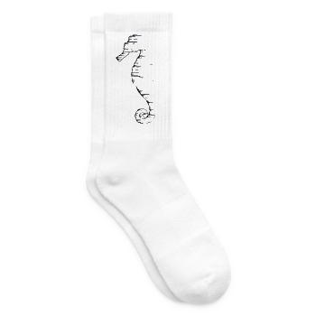 Portrait Neon en Ligne Moderne - Chaussettes de tennis - blanc - Droite