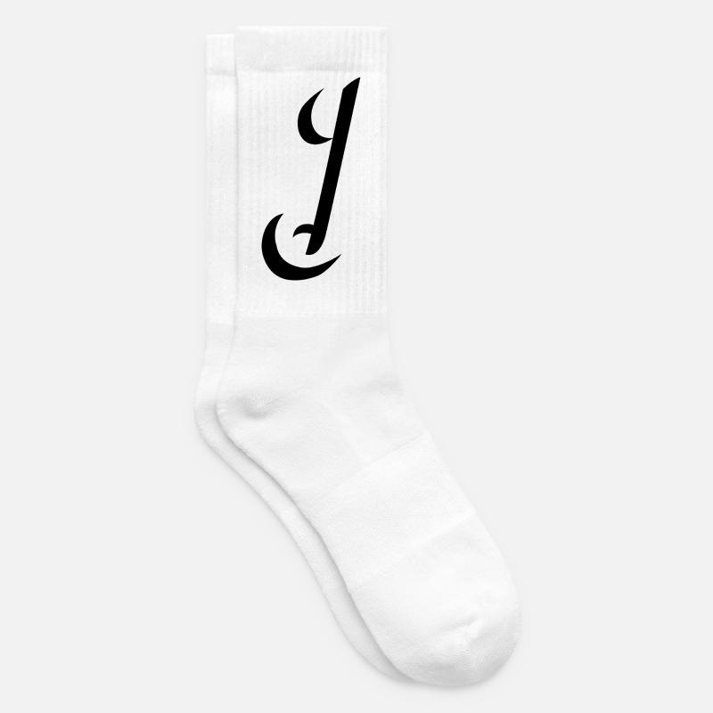 Letter J, Name, der Buchstabe J - Tennissocken - Weiß