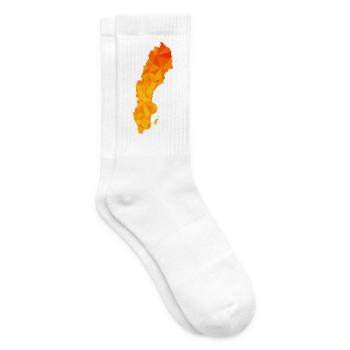 Suède - Sverige - Suède - abstrait - carte - Chaussettes de tennis - blanc - Droite