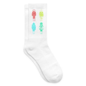 Weihnachtsmann Nussknacker Weihnachten - Tennissocken - Weiß - Rechts