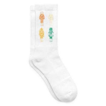 Weihnachtsmann Nussknacker Weihnachten - Tennissocken - Weiß - Rechts