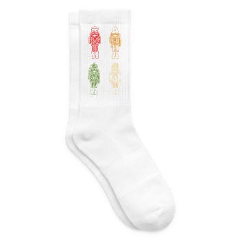 Weihnachtsmann Nussknacker Weihnachten - Tennissocken - Weiß - Rechts
