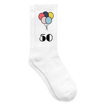 50. 50 YEARS. 50th ANNIVERSARY. 50 YEARS ANNIVERSARY. - Tennis socks - white - Right