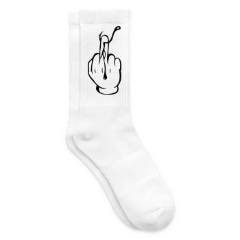 Pour une vraie paix et tranquillité au bord de l’eau ! - Chemise de pêcheur ! - Chaussettes de tennis - blanc - Droite