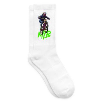 MTB Bike - Tennis socks - white - Right