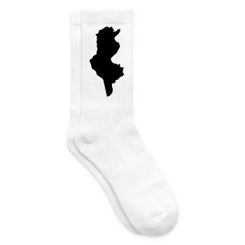 Karte Tunesiens - Tennissocken - Weiß - Rechts