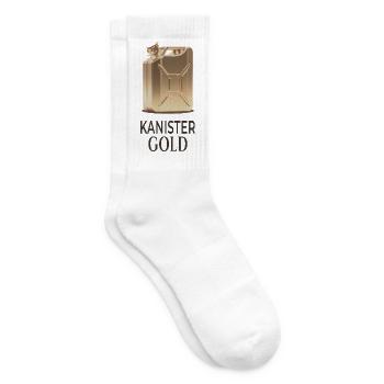 Kanister Gold Spritpreis Humor Design - Tennissocken - Weiß - Rechts