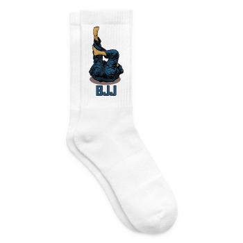 BJJ Triangle - Tennis socks - white - Right