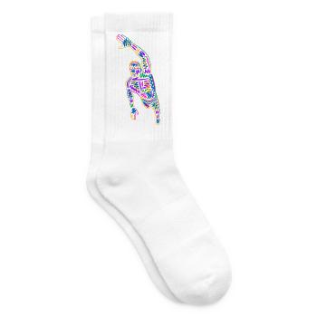 Schwimmen Schwimm bunt Herren Schwimmer Jungen - Tennissocken - Weiß - Rechts