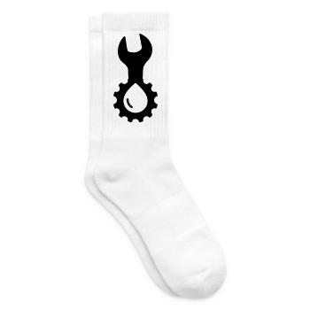 Outil de plomberie Technologie de l’eau - Chaussettes de tennis - blanc - Droite