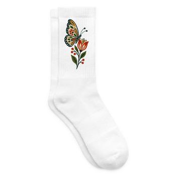 Schmetterlinge Schöner Schmetterling - Tennissocken - Weiß - Rechts