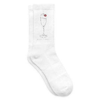 Bad Habits Taste Like Bubbles – Lustiges Lippen St - Tennissocken - Weiß - Rechts