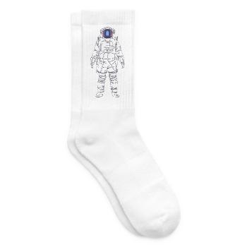 Violetter Nebelastronaut - Tennissocken - Weiß - Rechts