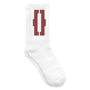 Geometrische Echelon-Säulen - Tennissocken - Weiß - Rechts