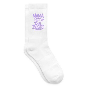 Mama ist die Beste - Tennissocken - Weiß - Rechts