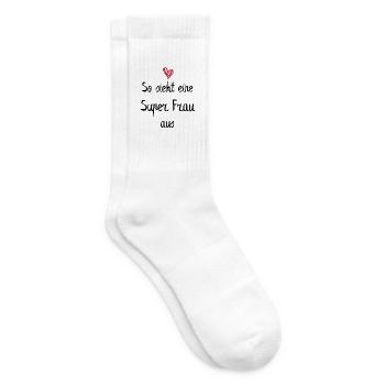 Starke Frauen schauen so aus ! - Tennissocken - Weiß - Rechts