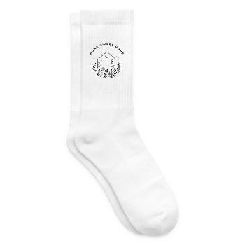 Home Sweet Home - Dessin au trait botanique - Chaussettes de tennis - blanc - Droite