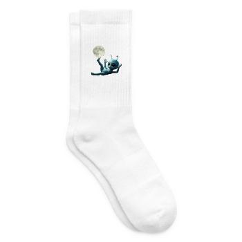 Bébé extraterrestre au décollage - Chaussettes de tennis - blanc - Droite