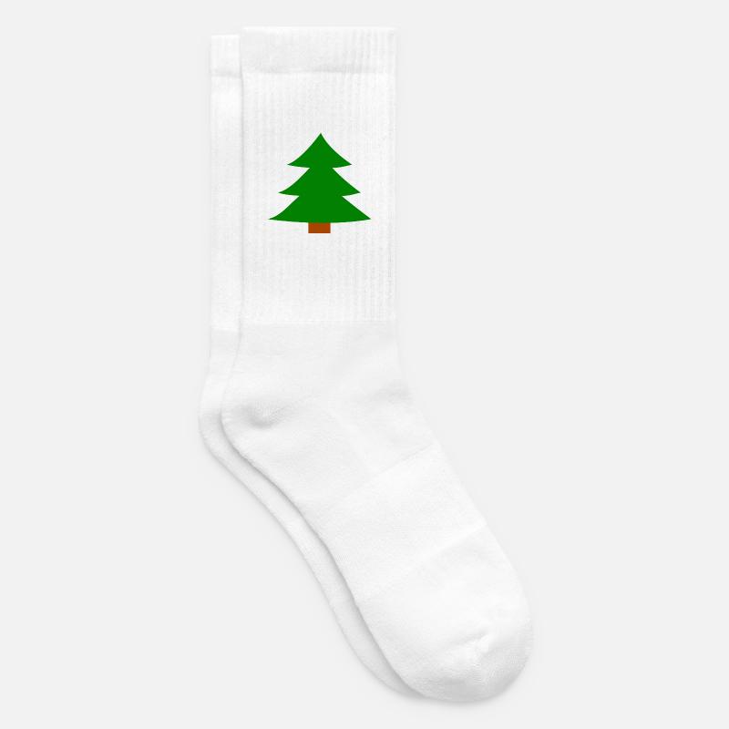 Christmas Tree Silhouette - Tennis socks - white