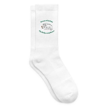 Angetrieben von Koffein - Lustiges Design - Tennissocken - Weiß - Rechts