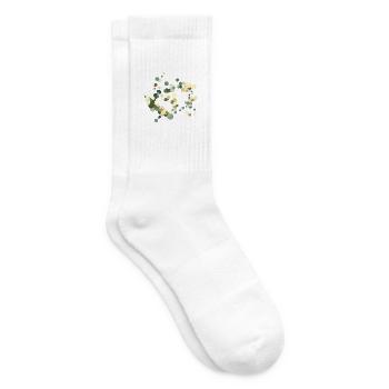 Kreis-Konfetti Farbkonzert - Tennissocken - Weiß - Rechts
