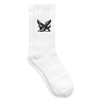 Flügelwolf Majestätisch - Tennissocken - Weiß - Rechts