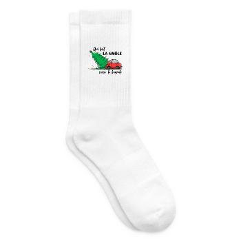 QUI_BOIT_LA_GNOLE_CASSE DAS AUTO - Tennissocken - Weiß - Rechts