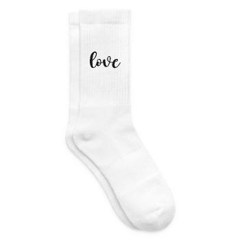 Lettrage d’amour en calligraphie Amour - Chaussettes de tennis - blanc - Droite