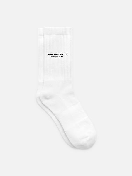 Kaffee - Tennissocken - Weiß