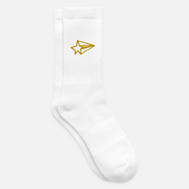 Stern bestickt - Tennissocken - Weiß