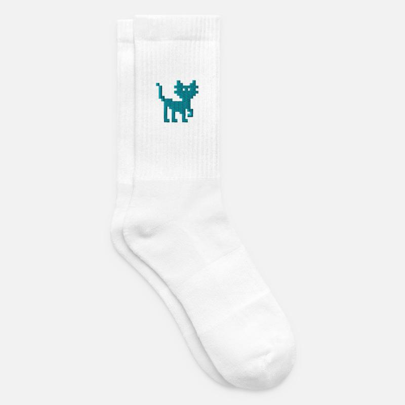 Pixelcat - Tennissocken - Weiß