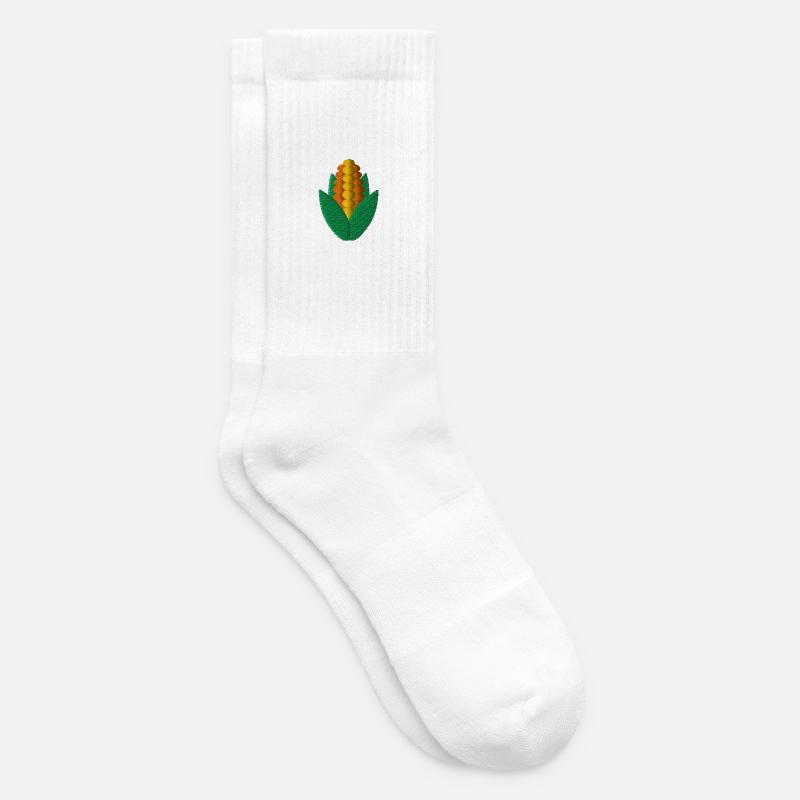 Mais bestickt - Tennissocken - Weiß